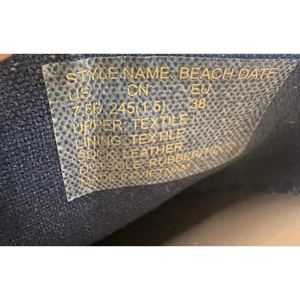 Kate Spade Beach Date Espadrilles Crab Slip On Shoes Navy Women's 7.5 - Picture 8 of 9